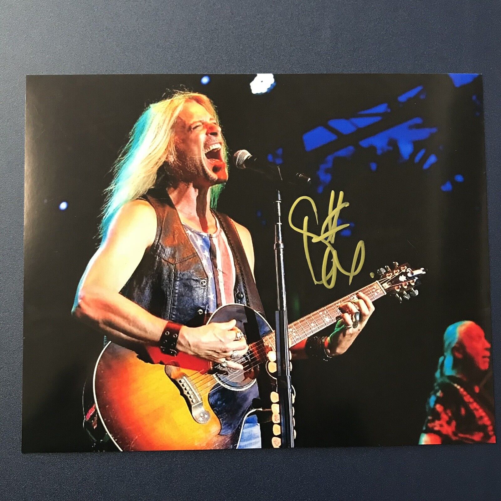 DEREK SHARP THE GUESS WHO BAND LEAD SINGER SIGNED 8X10 Photo Poster painting AUTOGRAPHED COA