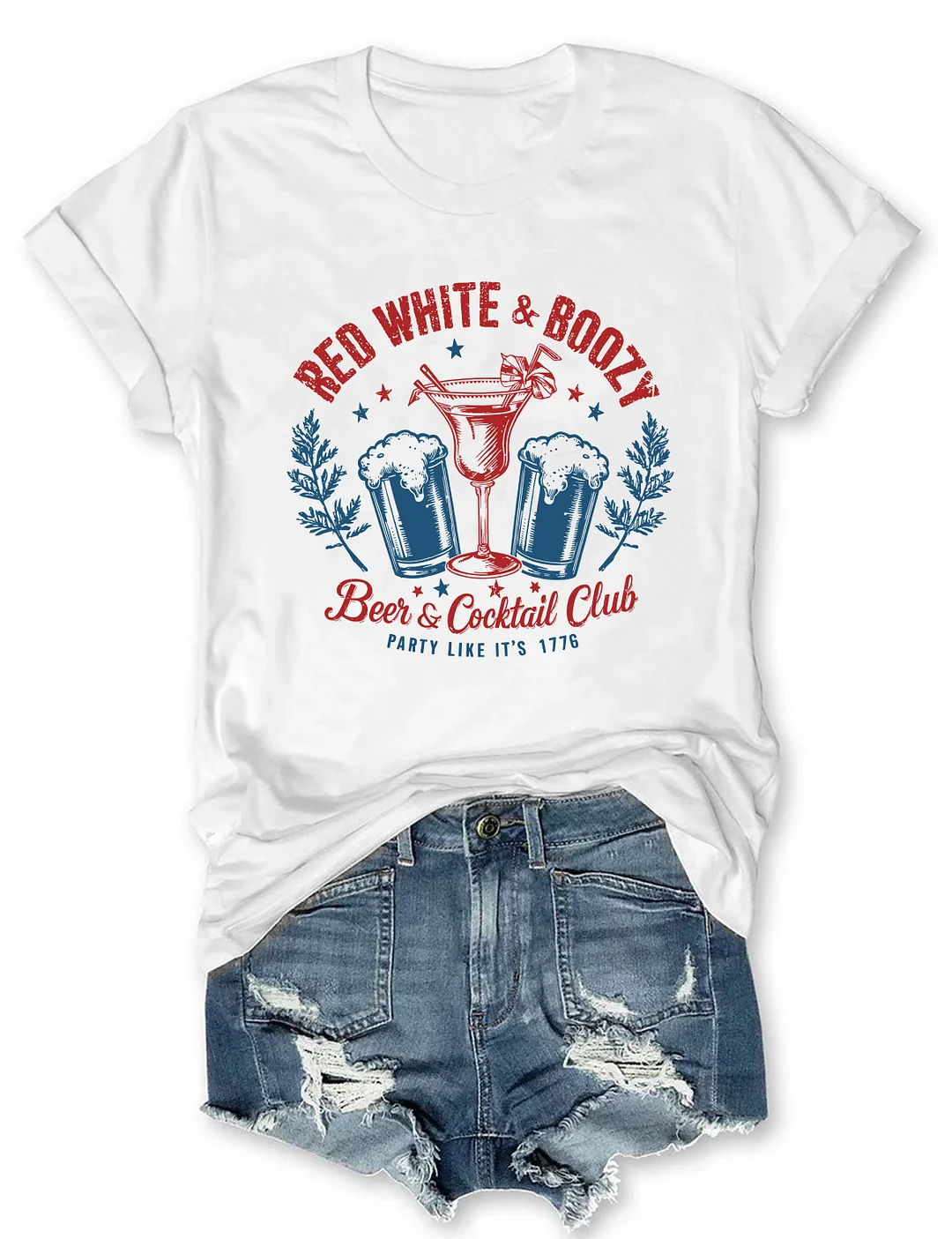 Red White & Boozy 4th Of July T-shirt