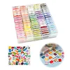 Multi-Color Embroidery Yarn with Transparent Storage Box Cross Stitch Supplies Sewing Embroidery Thread Set for Halloween Christmas Mothers Day (100)