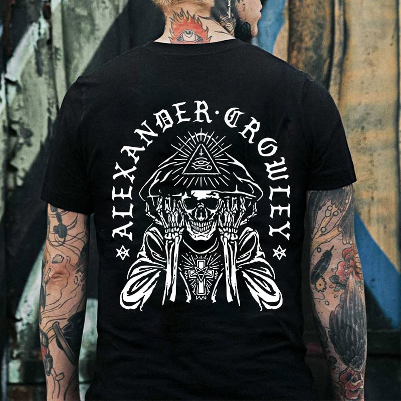 UPRANDY Skull cross graphic men casual tees designer -  UPRANDY
