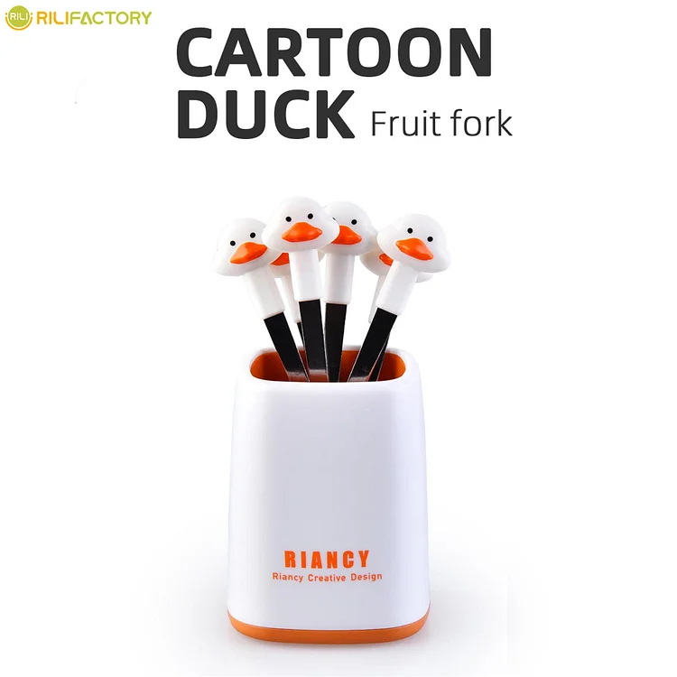 Cartoon Duck Fruit Fork Rilifactory