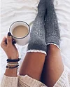 Women's Lace Trim Thigh High Socks Stockings