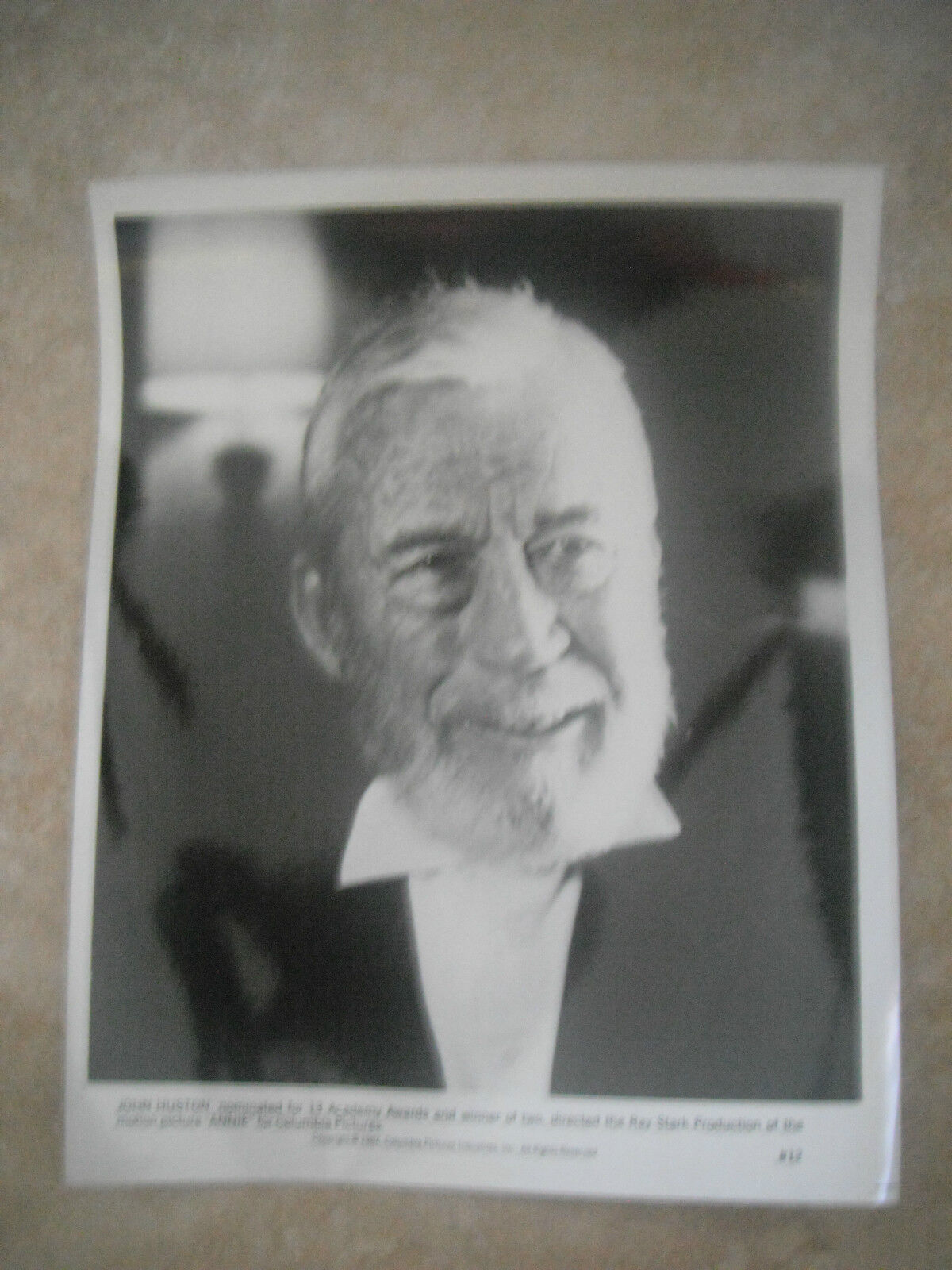 Annie John Huston 1982 B&W 8x10 Promo Photo Poster painting Lobby Card