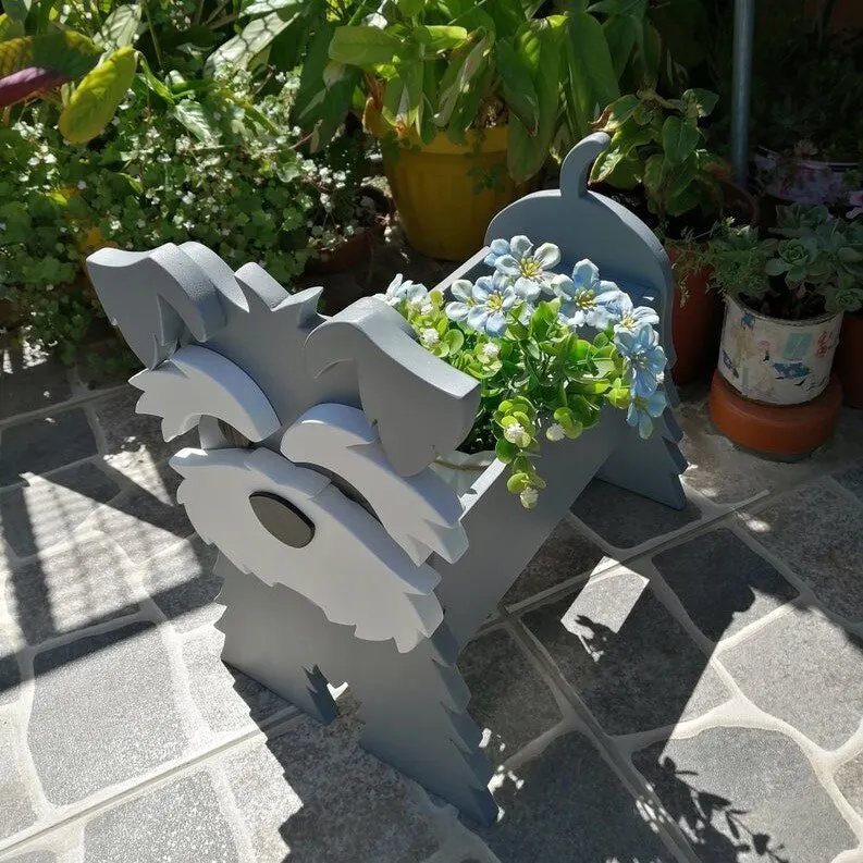 Dog Planter - Schnauzer Planter