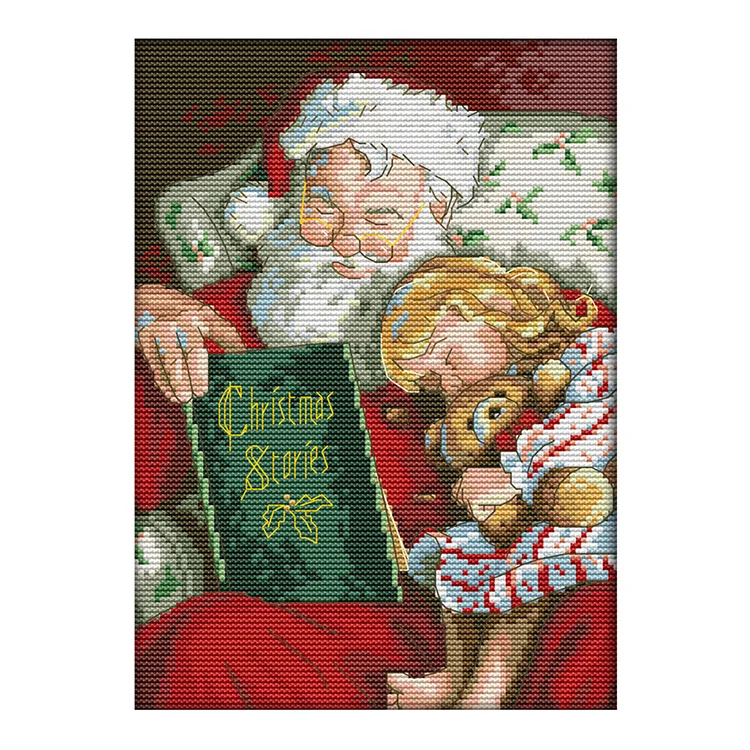 Art Christmas Story 14CT Printed Cross Stitch Kits (21*30CM) fgoby
