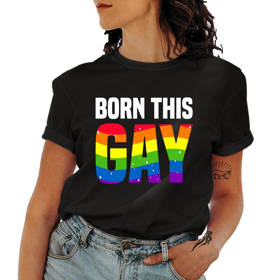 tie dye gay pride shirt