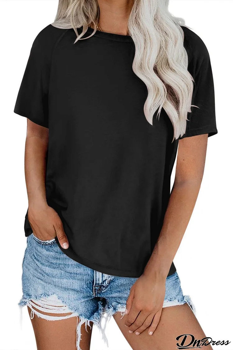 Round Neck Raglan Sleeve T-shirt