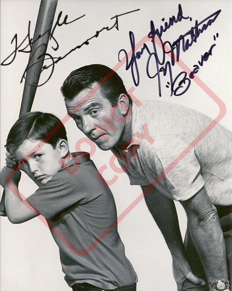 Jerry Mathers Hugh Beaumont Leave it to Beaver 8.5x11 Autographed Signed Reprint Photo Poster painting