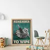 Remember To Wipe-11CT Stamped Cross Stitch 40*55cm tapestrymarket