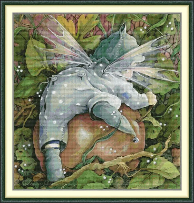 【Joy Sunday Brand】Insect Baby 71*75cm 14CT Stamped Cross Stitch gbfke