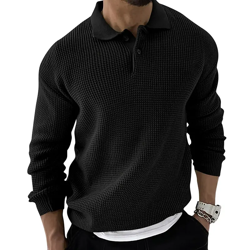 Man's Vintage Lapel Casual Cozy Sweater