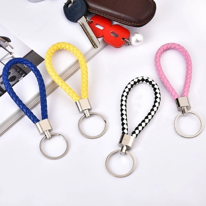30 Pieces Leather Rope Key Chain Woven Pu Key Chain Pendant Key Chain Car Key Chain Accessories Bag Pendant