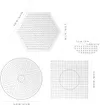 3PCS 5mm Fuse Beads Boards, Large Clear Pegboards Kits, Hexagon & Square & Round