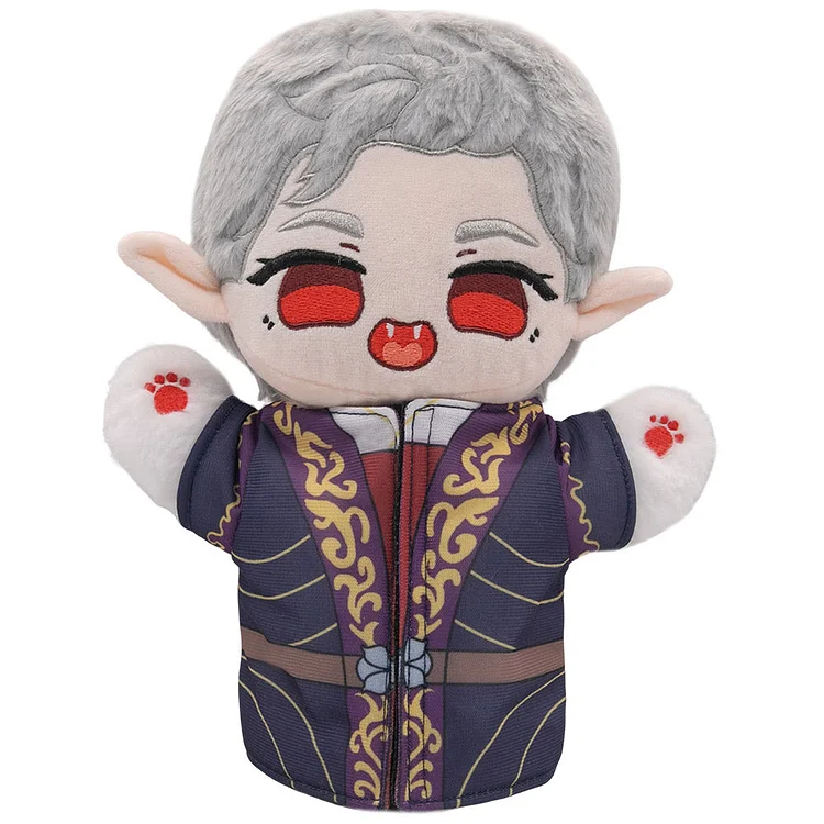 Baldur's Gate Astarion Hand Puppet Cosplay Plush Toys Cartoon Soft Stuffed Dolls Mascot Birthday Xmas Gift