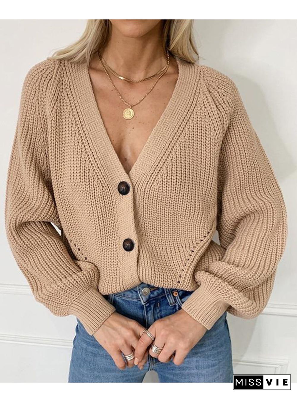 Long Sleeve Knitted Cardigans Sweater