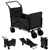 2-in-1 Wagons Carts Foldable 440lbs Capacity Folding Chair Cart with All-Terrain Wheels Beach Wagon for  Sports Garden Camping