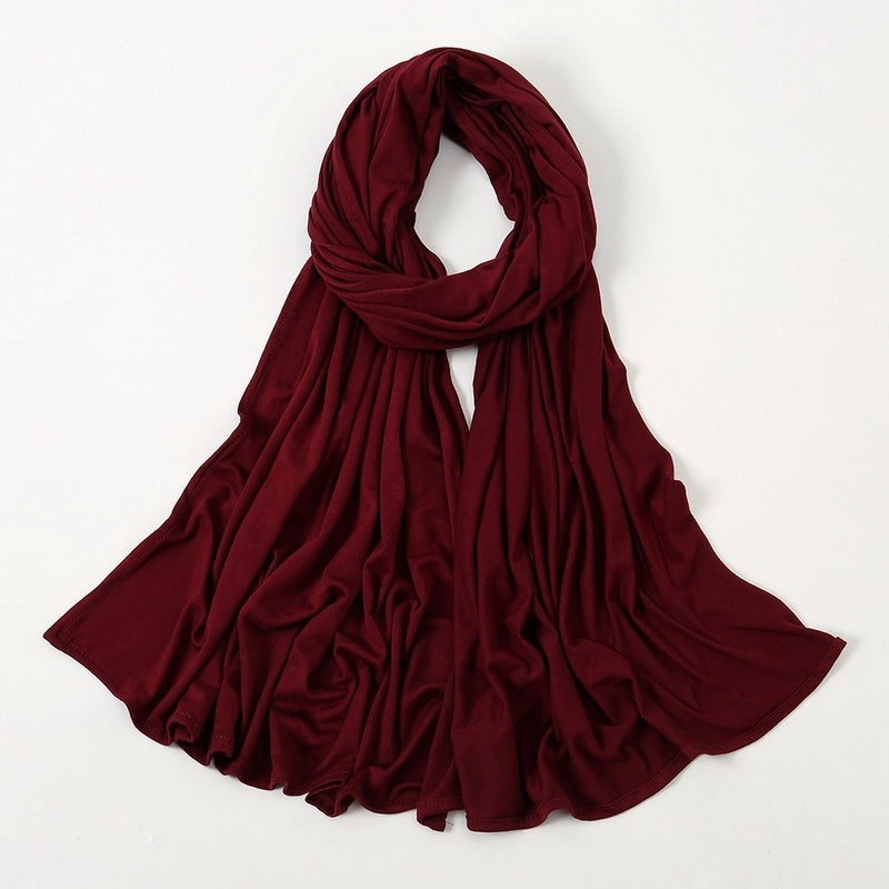Hot New Solid Color Mercerized Cotton Jersey Scarf Soft Scarf Spot