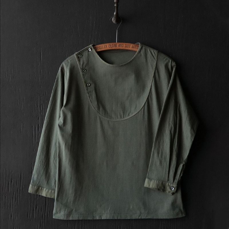 Men’s Vintage Green Pullover Work Shirt