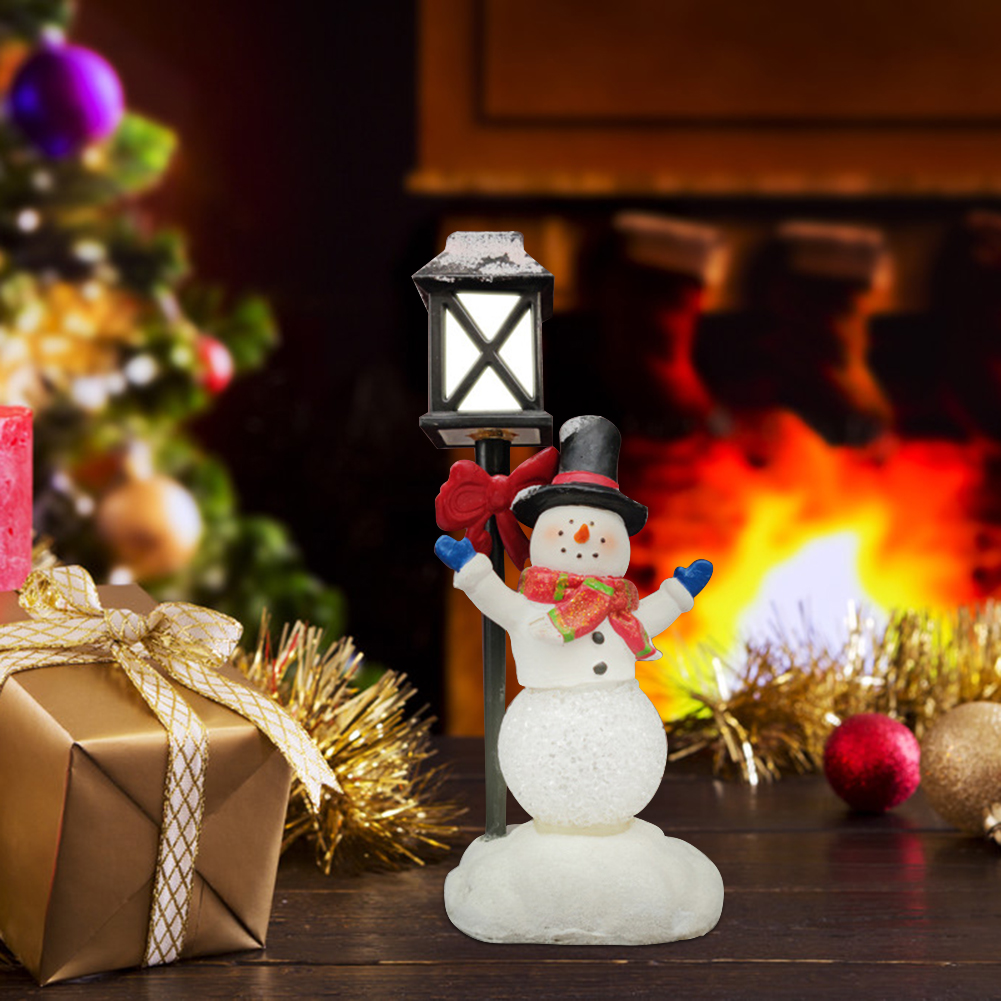 

LED Night Light Christmas Santa Snowman Resin Art Craft Home Table Decor, 501 Original