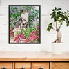 Pony And Cat-14CT Stamped Cross Stitch 36*44cm/14.17*17.32in tapestrymarket