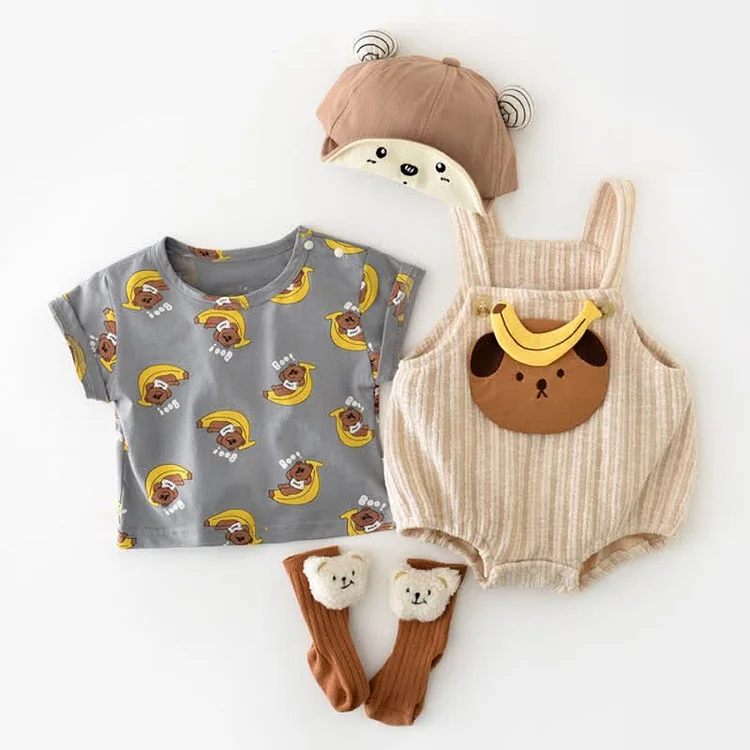 BOO Baby Banana Bear Tee and Bodysuit Set