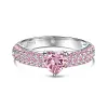 Bague taille coeur en zircon &eacute;tincelant