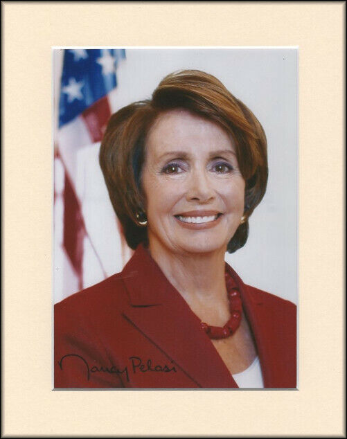 NANCY PELOSI HOUSE SPEAKER USA PP PRE PRINT MOUNTED 8X10 SIGNED AUTOGRAPH Photo Poster painting