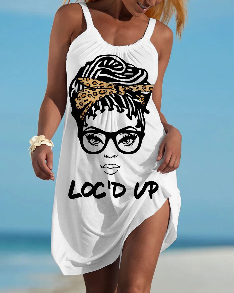 Loc'd up Black Women Sleeveless Mini Dress