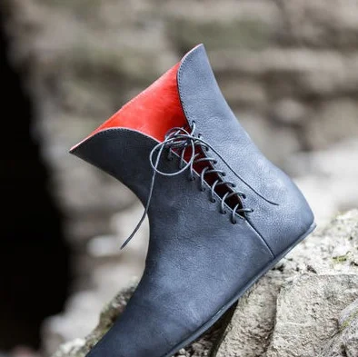 Pirate Knight  Cosplay Party Halloween Men's Vintage Medieval Renaissance Shoes Flat Jazz Boots  Stunahome.com