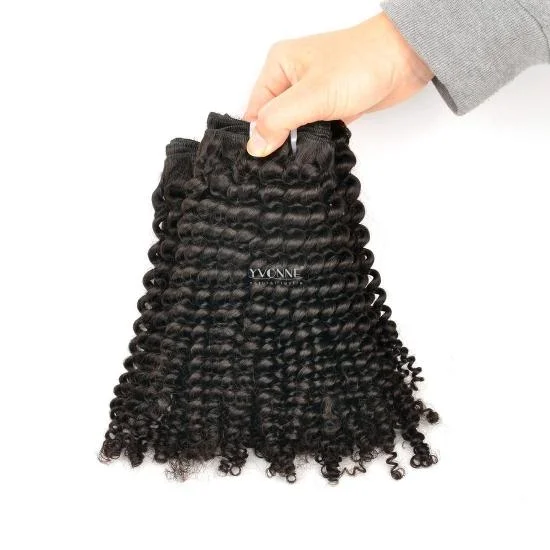 YVONNE Platinum Grade 4A 4B Kinky Curly 100% Brazilian Human Hair Weave