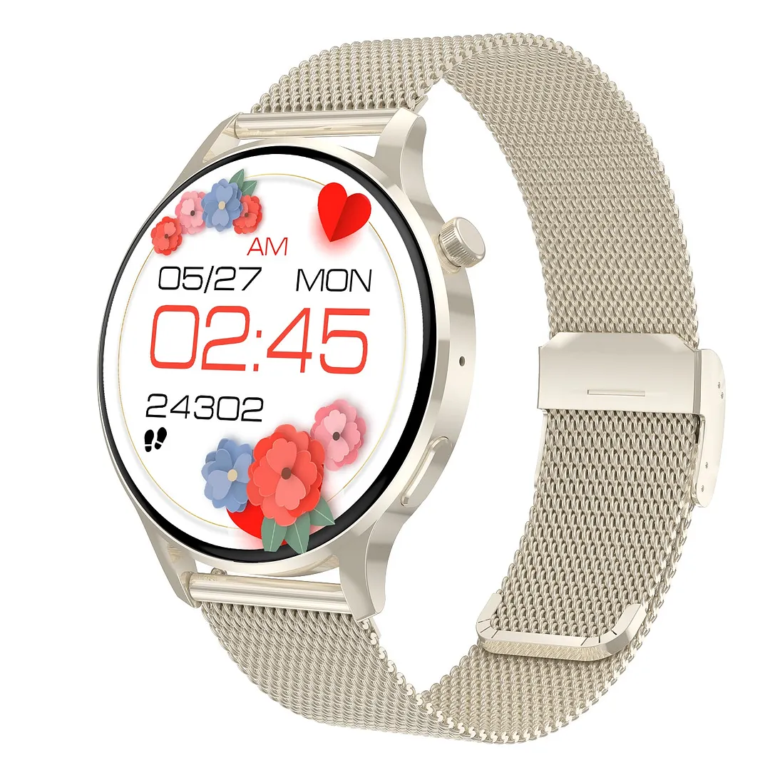 Blood Pressure Blood oxygen Monitoring Bluetooth Talk Play Music Health Waterproof Smartwatch