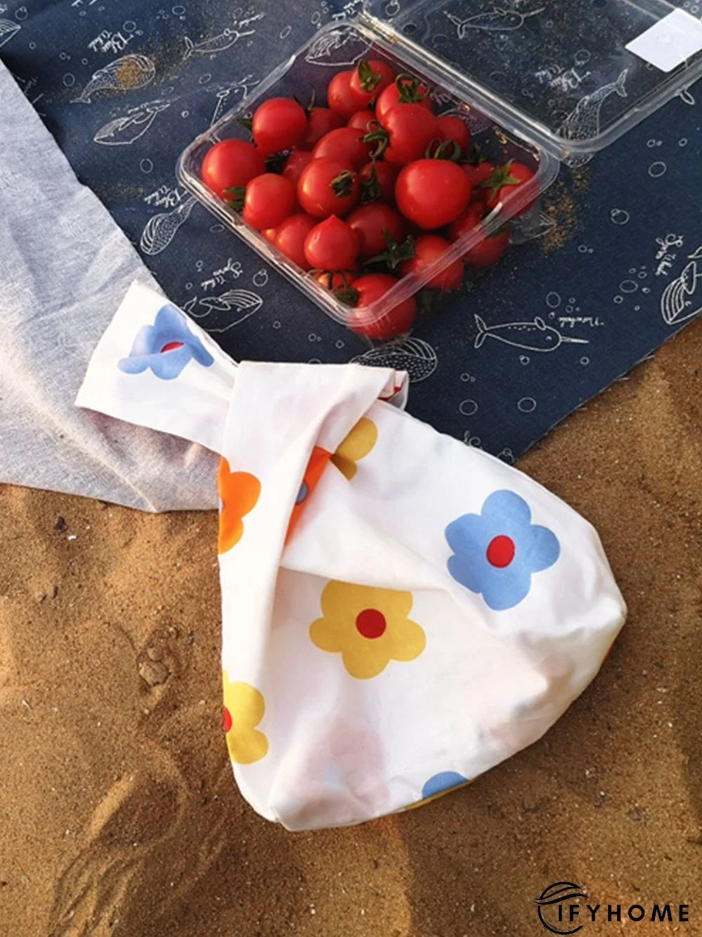 Spring Summer Artistic Colorful Floral Graphics Cotton Clutch | IFYHOME