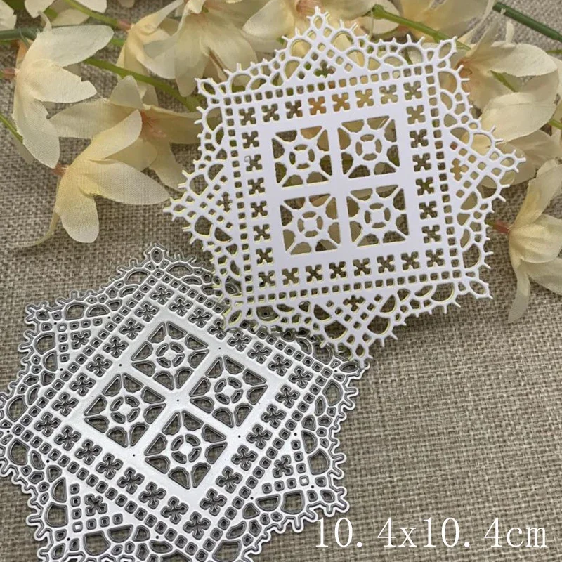 Athvotar grid frame edges Metal Cutting Dies Stencils Die Cut for DIY Scrapbooking Album Paper Card Embossing