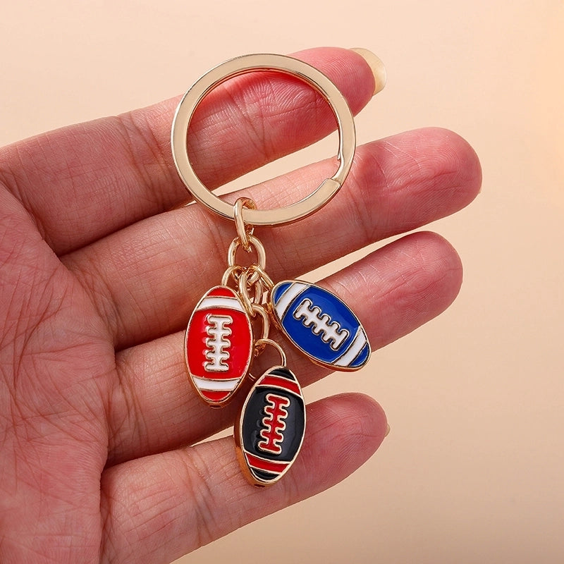 Casual Sports Commute Rugby Alloy Keychain