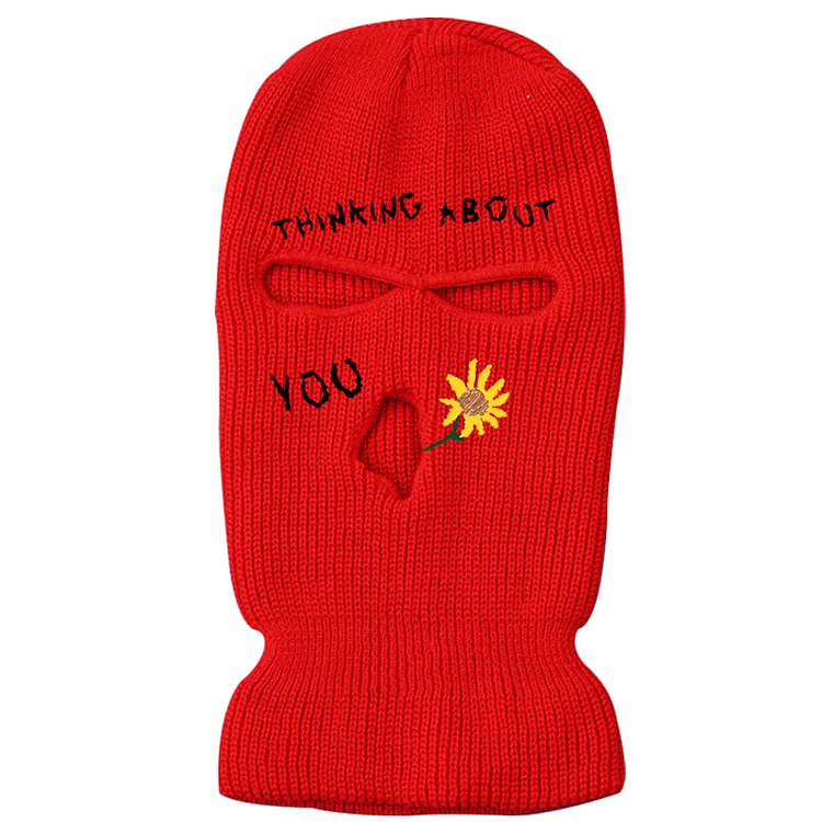 Hip Hop Embroidered Knit Headgear