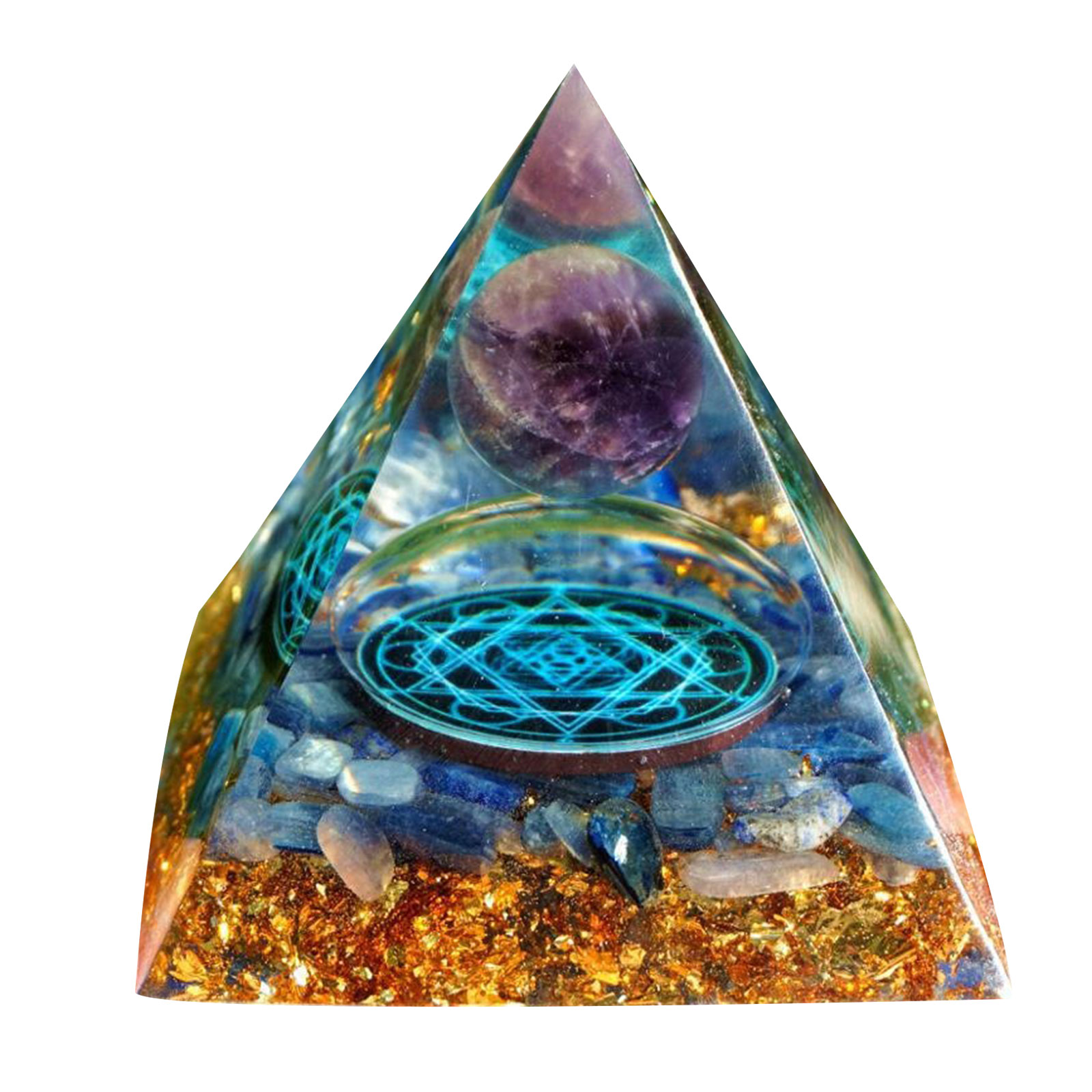 

6cm Natural Orgonite Pyramid Chakra, 501 Original