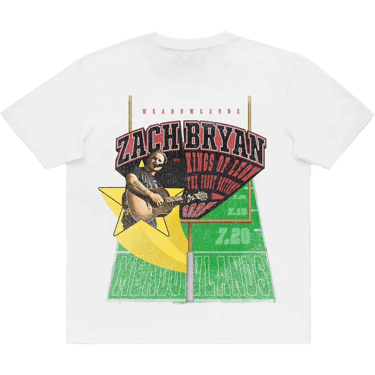 "Zach Bryan Meadowlands 2025 white tour T shirt graphic"