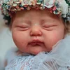 [🔊Heartbeat Sound and Coos] 20" Handmade Lifelike Reborn Newborn Baby Sleeping Girl Named Aliena with Painted Hair - RBBI-Myrebornbabydoll® Myrebornbabydoll®