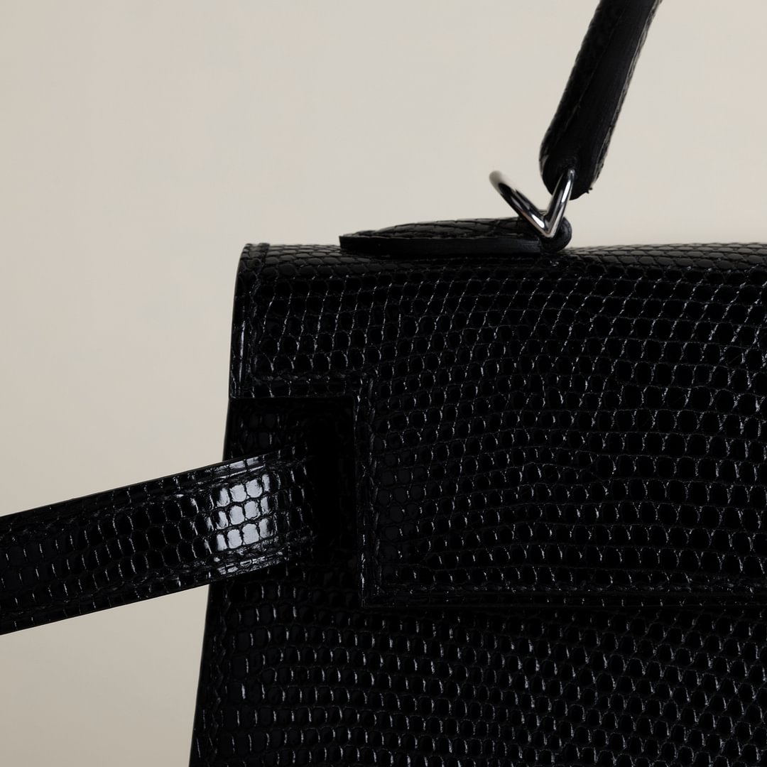 Mini Kelly II  Lizard CK89 Noir PHW