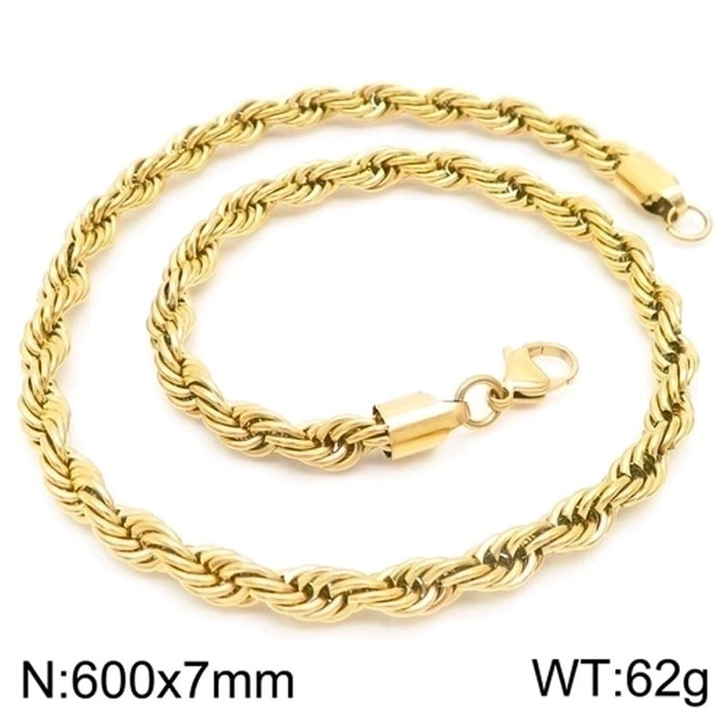 Jewelry Fashion Geometric 304 Stainless Steel 18K Gold Plated Plating Stainless Steel Necklaces