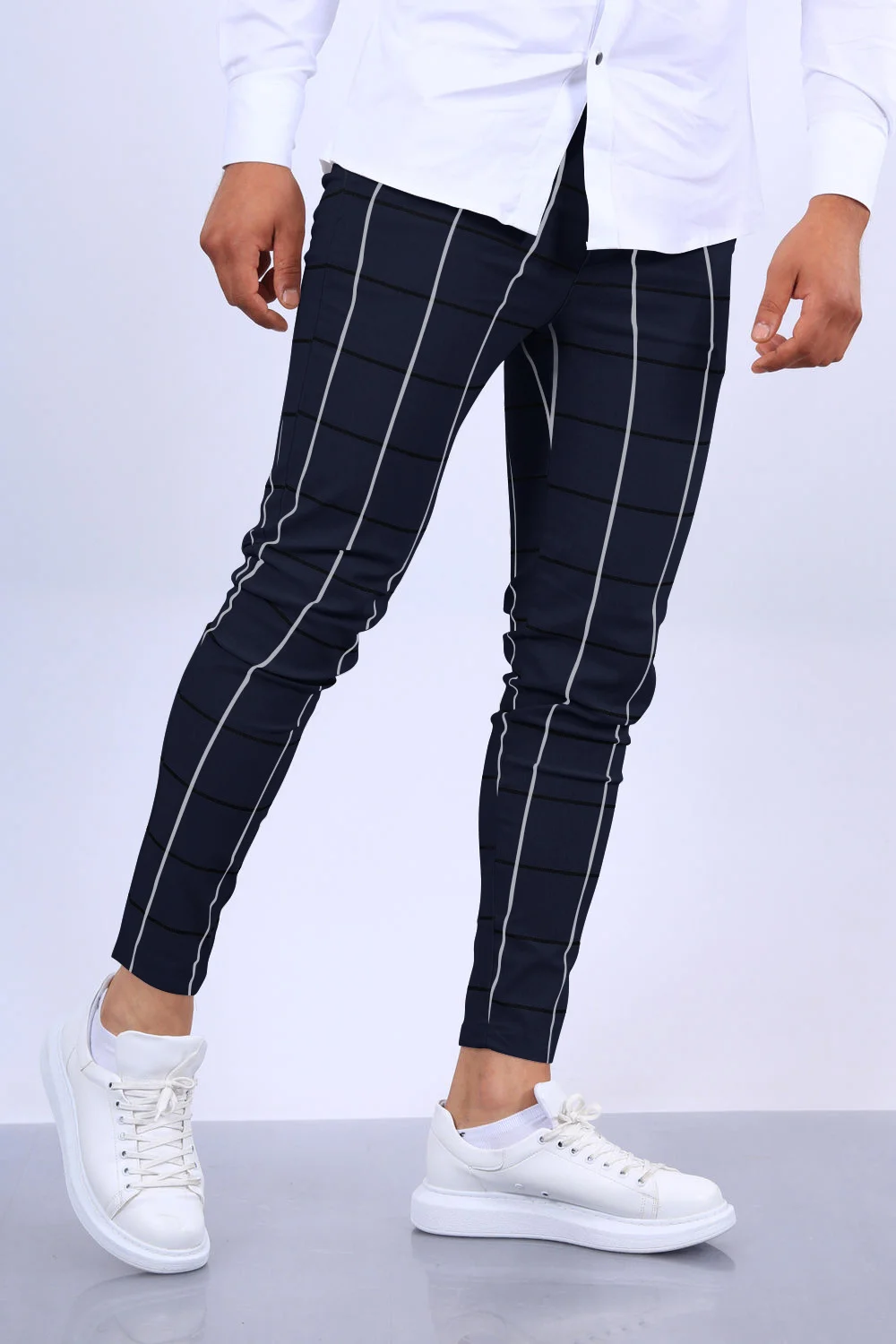 Men‘s Retro Plaid Printed Trousers