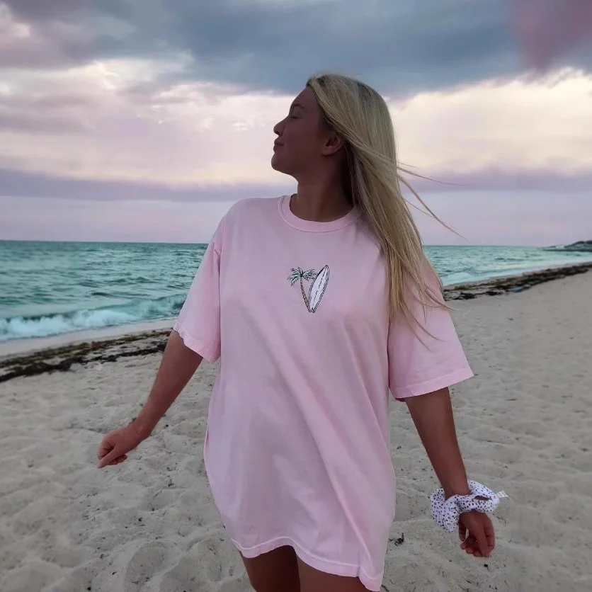 Athvotar Athvotar Print A Wide-Cut Short-Sleeved Women's T-Shirt Large Version Of Casual T-Shirt Top