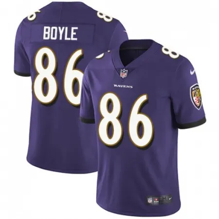 Men's Baltimore Ravens #86 Nick Boyle Purple Vapor Untouchable Limited Jersey
