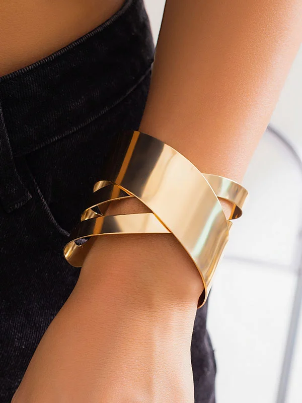 Solid Color Hollow Geometric Bracelet Accessories