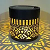 Solar Powered Deck Step Stair Lights Mandalas Theme Waterproof Fence Light Decorative Mandalas Lights for Garden Post Patio Backyard Yard Decor