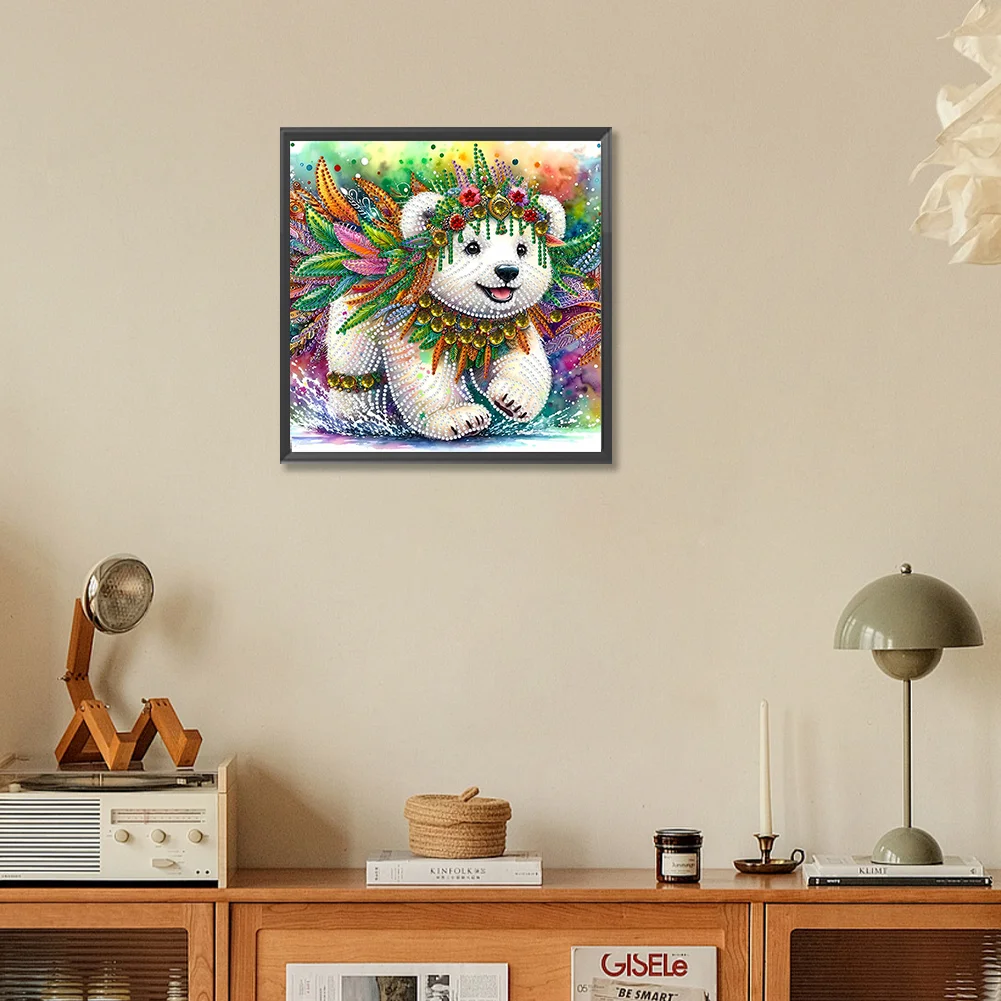 Diamond Painting - Partial Special Shaped Drill - Bear (Canvas|30*30cm)