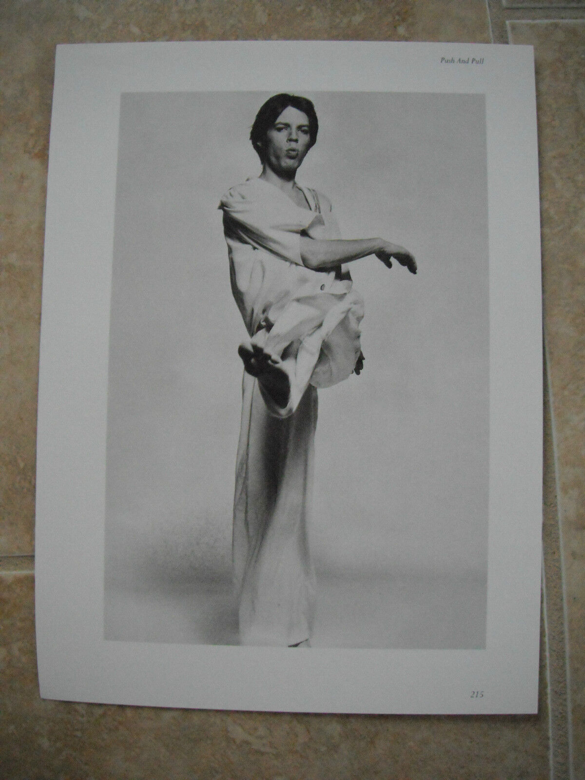 Rolling Stones Mick Jagger Vtg Candid Coffee Table Book Photo Poster painting #14