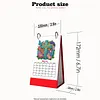 2027 New DIY Diamond Painting Flower Cross Desk Calendar Set 12-Month Flip Calendar Design Monthly Planner Office Desktop Decor