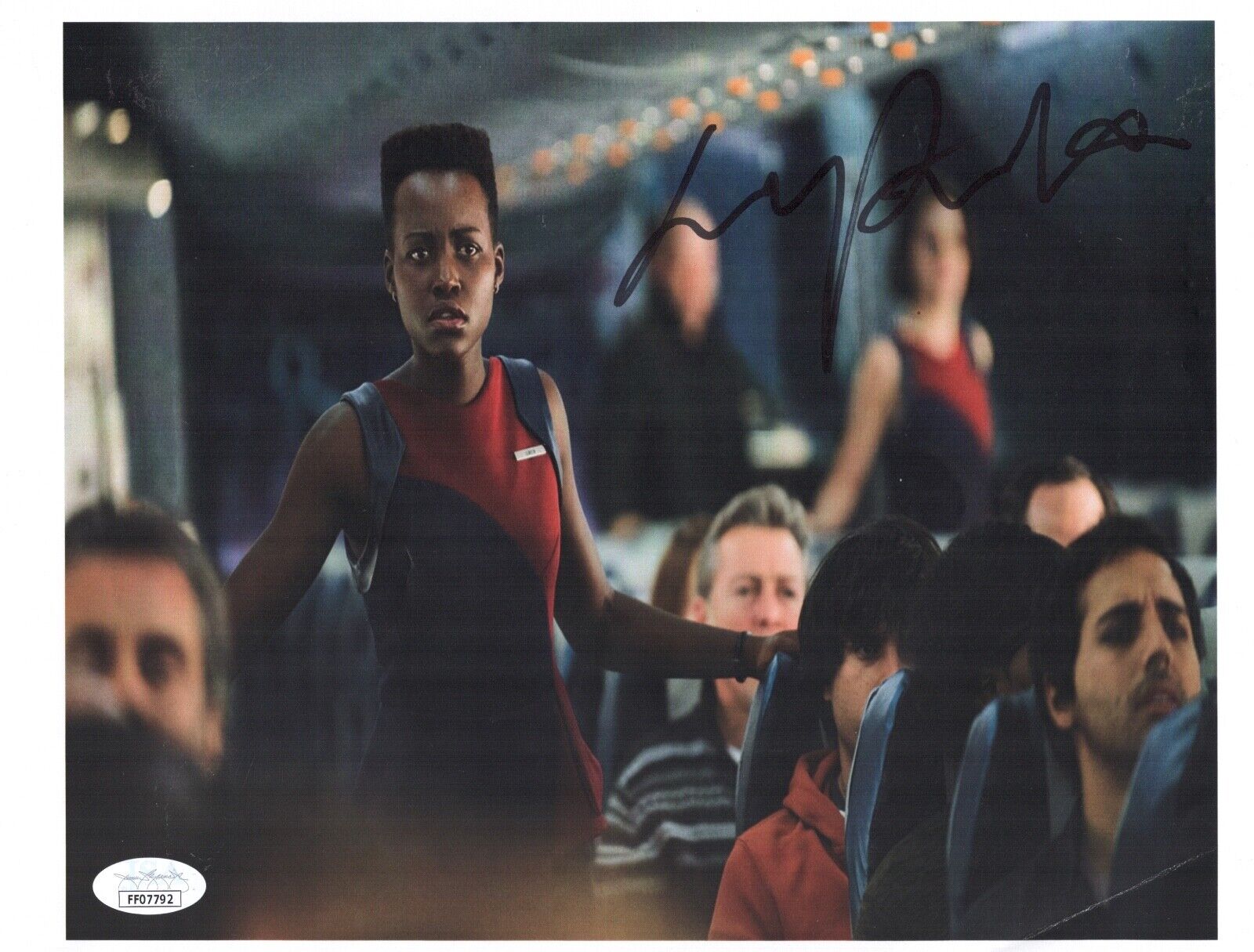 LUPITA NYONG'O Signed 8.5x11 Photo Poster painting Xerox Paper NON-STOP In Person Autograph JSA