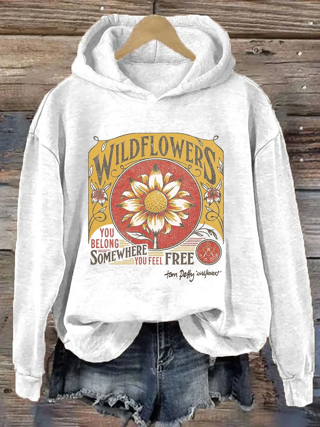 Tom Petty Wildflowers Natural Hoodie